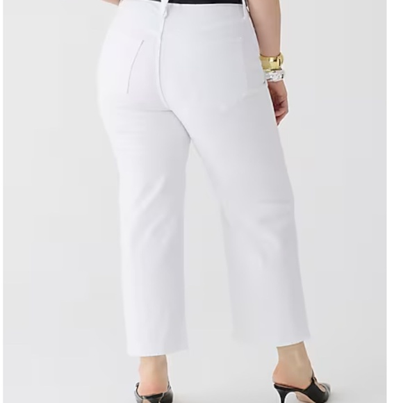 NWT J. Crew White Womans Tall Curvy slim wide-leg jean SZ 32 / 14 T - Picture 2 of 6